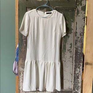 White drop waist dress